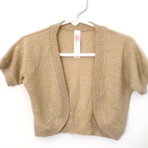 Cute Gold Glitter Sweater Size 4/5